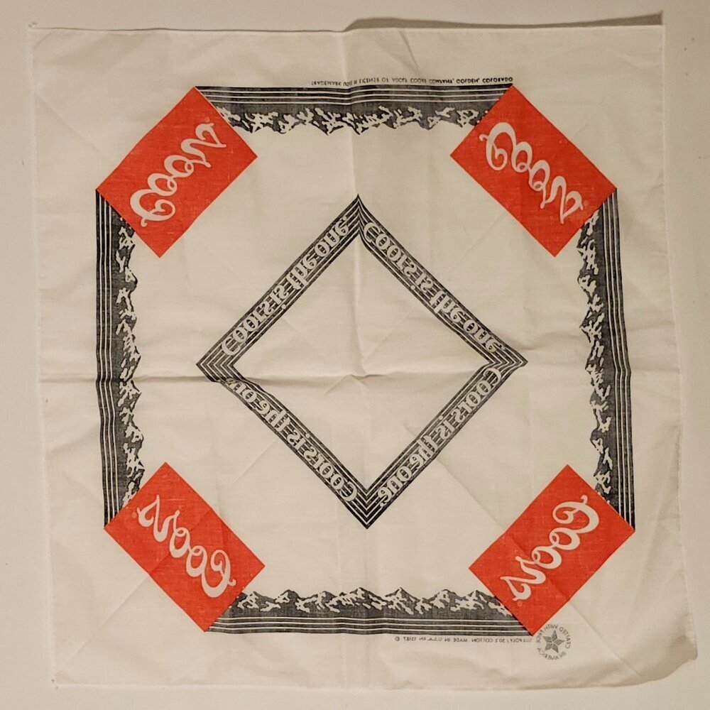 Fun COORS Beer Bandana Scarf Necktie Handkerchief "Coors is the one."